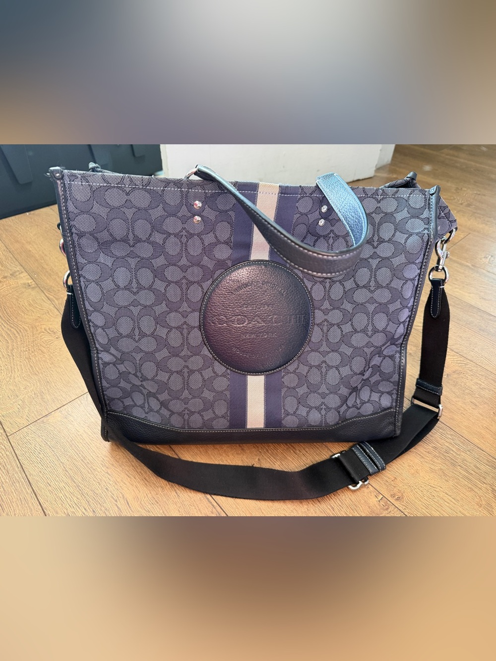 Coach Dempsey Tote in Navy